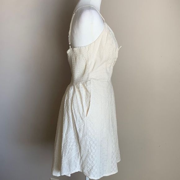 Cleobella Dress White Large New Bridal Shower Violet Mini Ivory V Neck Womens - Picture 6 of 8